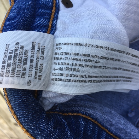 Abercrombie & Fitch Ultra High Rise Mom Jean Distressed Blue 00 - Picture 14 of 16